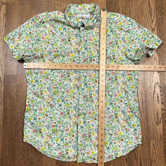 Naked & Famous Denim Lightweight S/S Easy Shirt Button Floral Mens Large - Picture 5 of 9